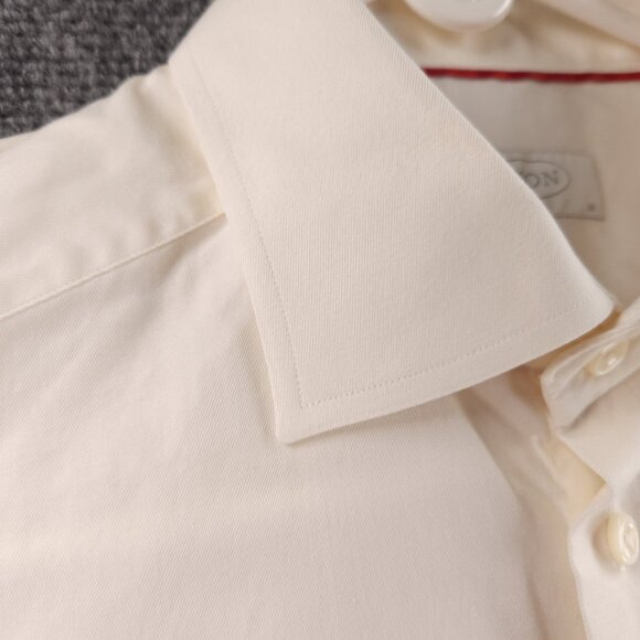 Eton Romania Slim 16 Cotton Cutaway Ivory Long Sleeve Button Up French Cuff Men - Picture 8 of 16